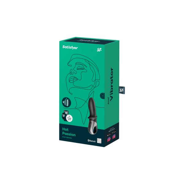 Vibromasseur noir USB, chauffant et connecté Hot Passion Satisfyer 
